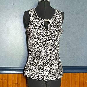 WHBM leopard print keyhole tank